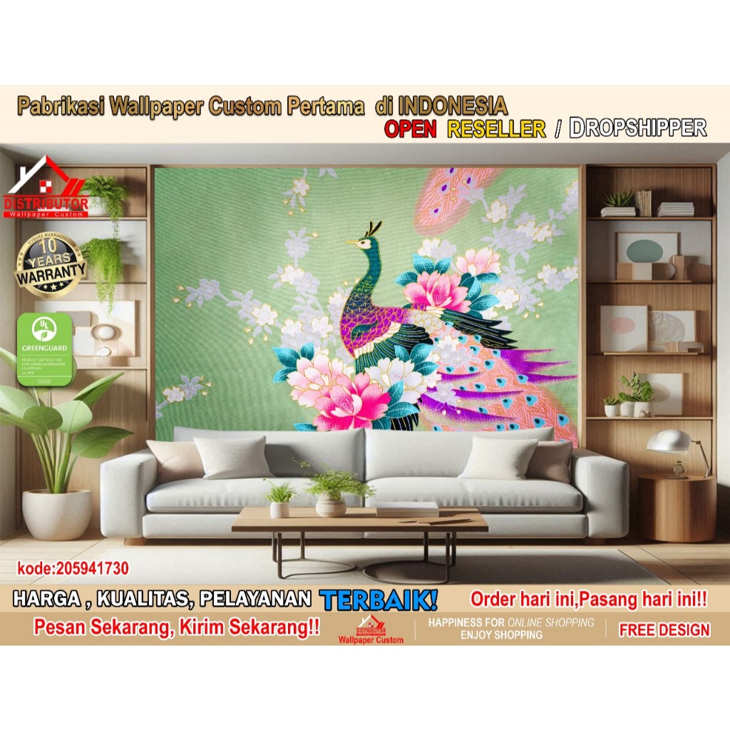 Wallpaper Custom 3D Tema Mural | Wallpaper Ruang Tamu | Wallpaper Ruang Mural | Wallsticker | Wallpa