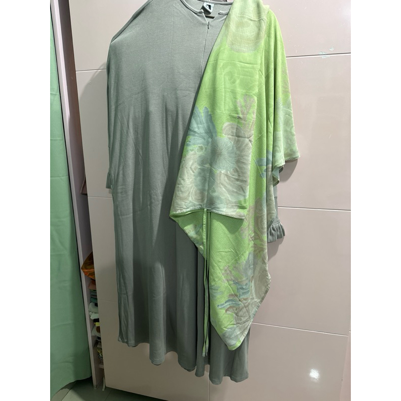 Prewash Aqsa modest dress dan bergo DOA