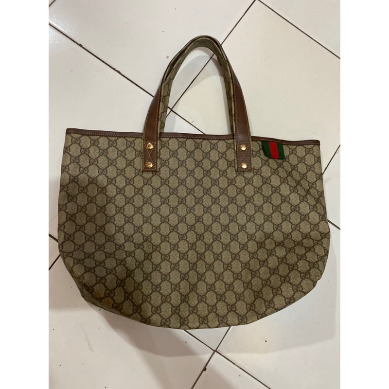 GUCCI TOTE BAG PRELOVED SECOND AUTHENTIC ORIGINAL