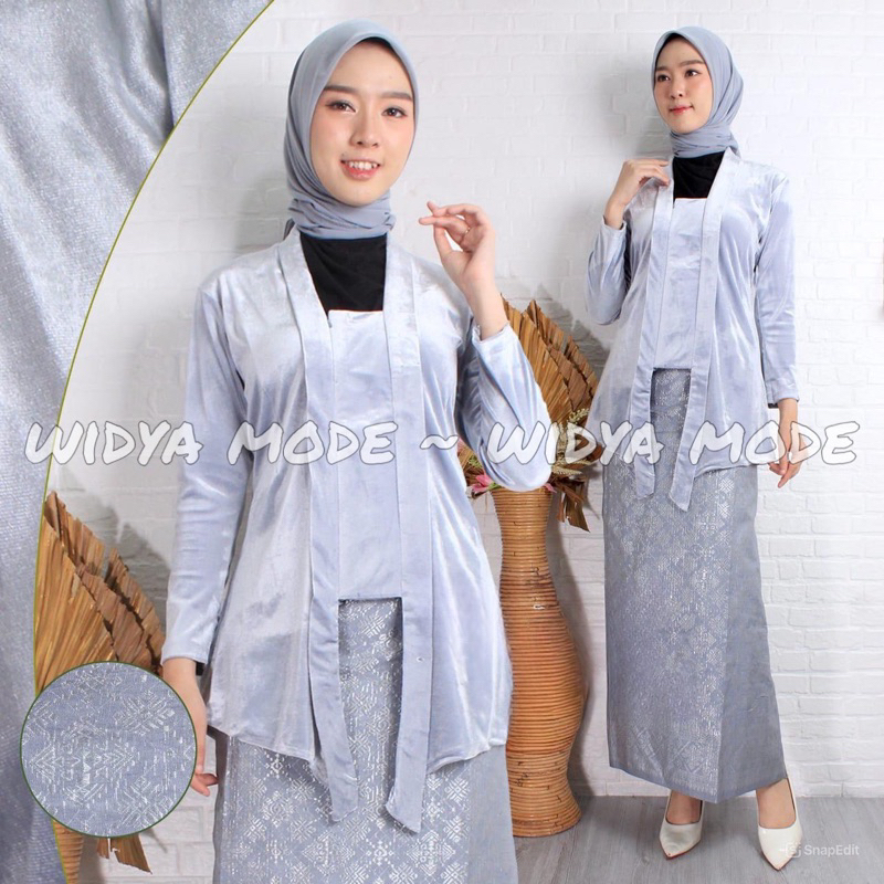 Kebaya Kutu Baru Bludru Polos / Stelan Kebaya Wisuda Kutu Baru / Kutu Baru Bludru Polos Premium / Ke