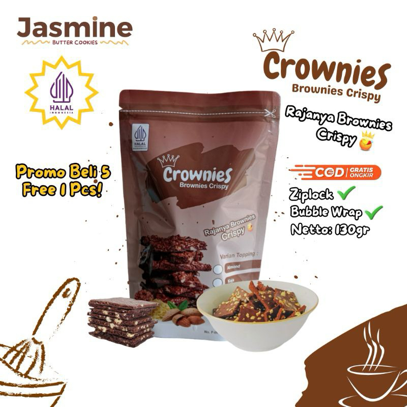 

CROWNIES Brownies Crispy Kering 130 Gram