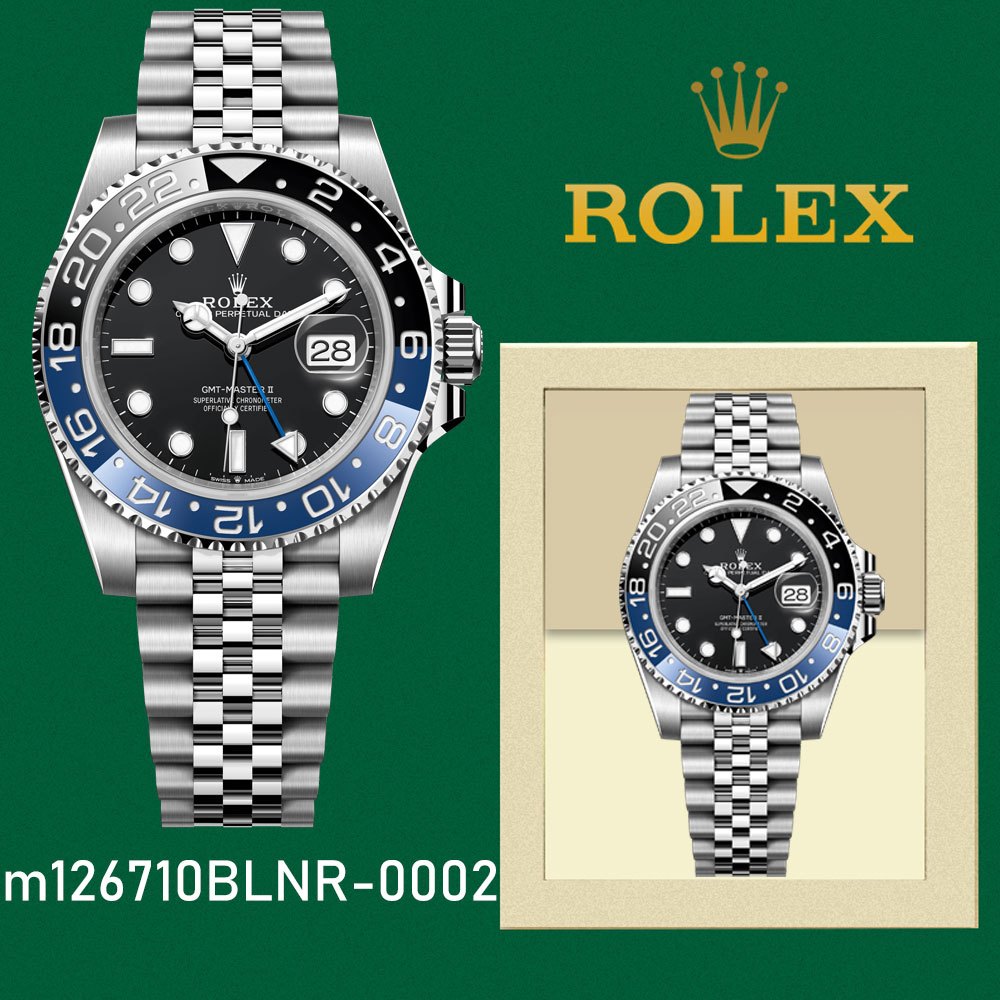 [100% Asli] Rolex Jam tangan pria GMT-Master II Automatic Gerakan Mekanis Tahan Air Jam Tangan Swiss