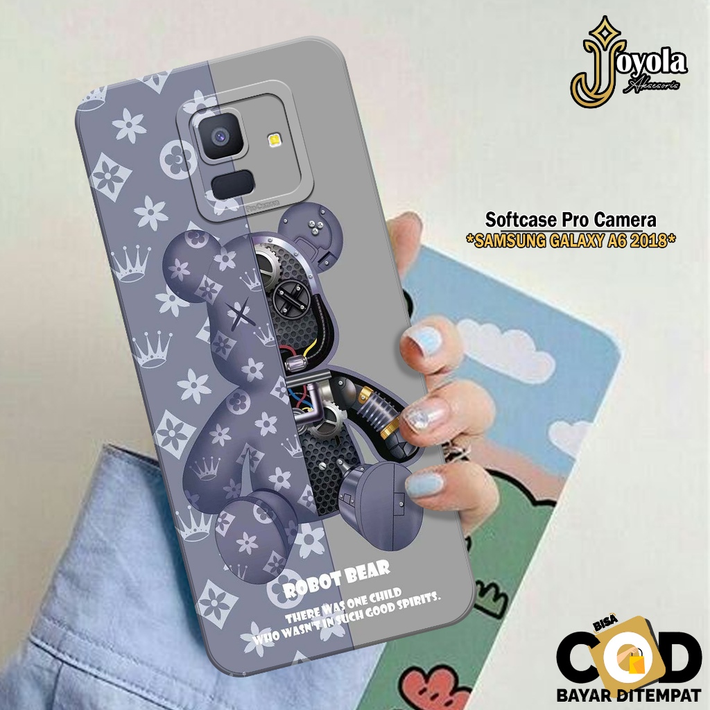 JOYOLA Case Hp Samsung Galaxy A6 2018 - Pro Camera - Fashion Case Kartun - Softcase Samsung Galaxy A
