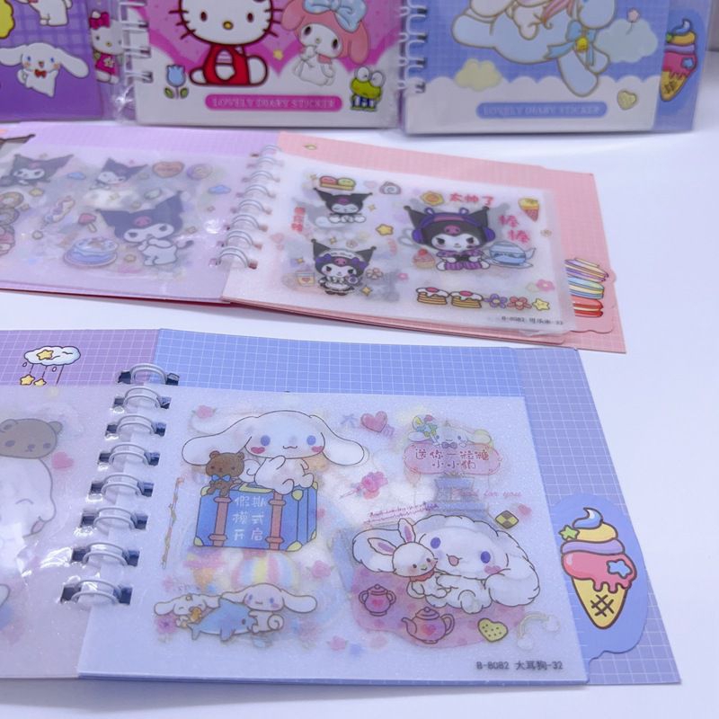 

[PREMIUM] Stiker Buku Diary Sanrio / Stiker Buku Sanrio Mini 6 Lembar