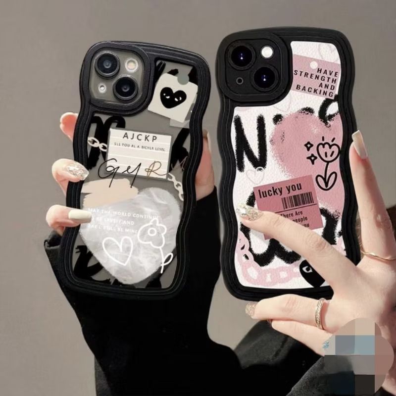 Softcase Silikon Motif Gelombang Love Case Samsung A14