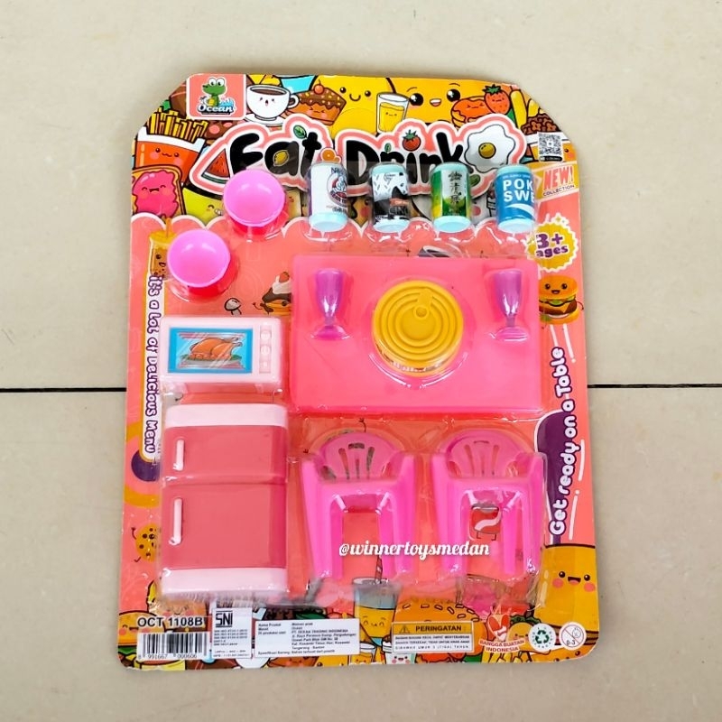 Mainan Eat Drink Makanan Minuman / Mainan Meja kursi anak