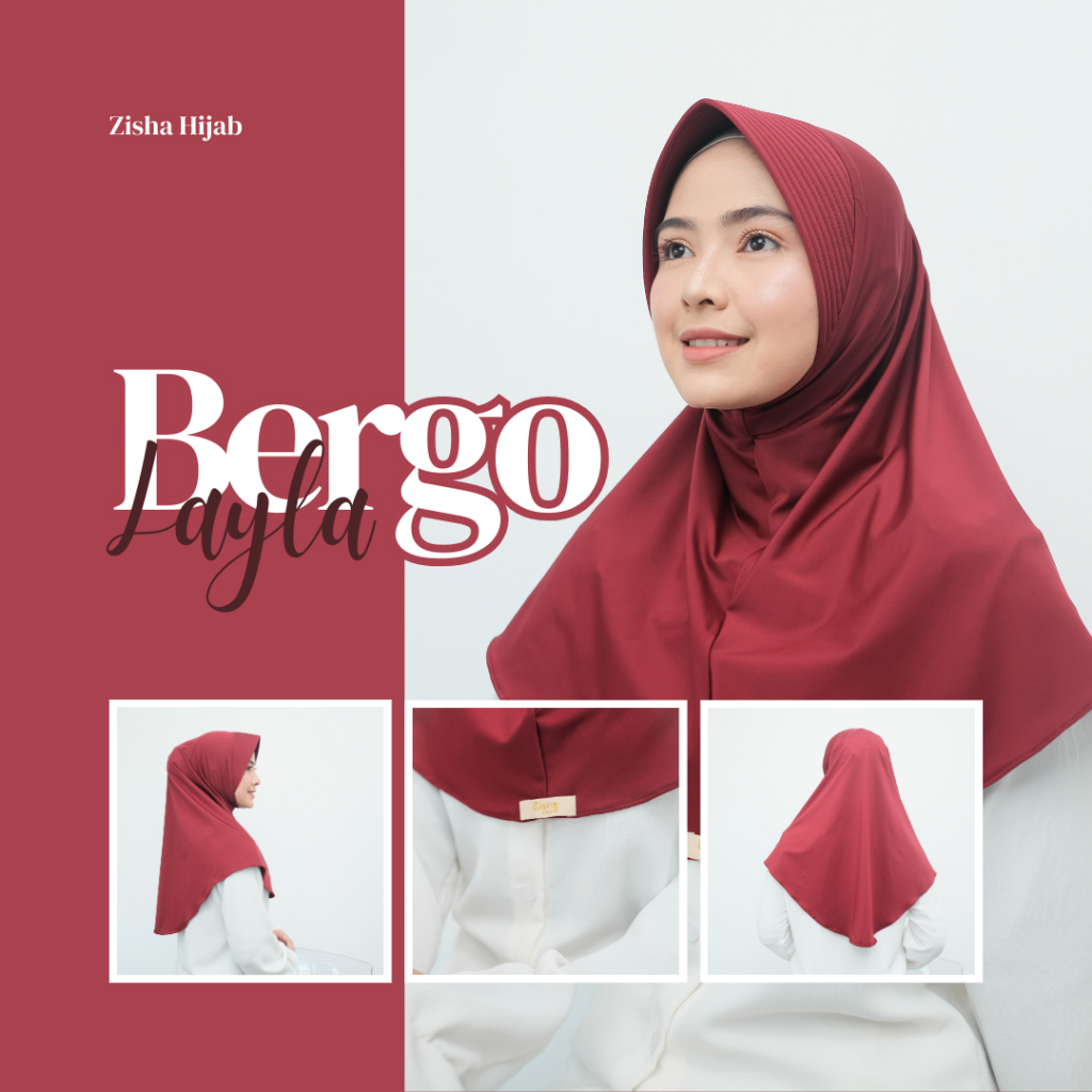 Hijab Bergo Hijab Sport Pet Tebal Hijab Bergo Pet Tebal Kerudung Bergo Jilbab Bergo Coklat Marun