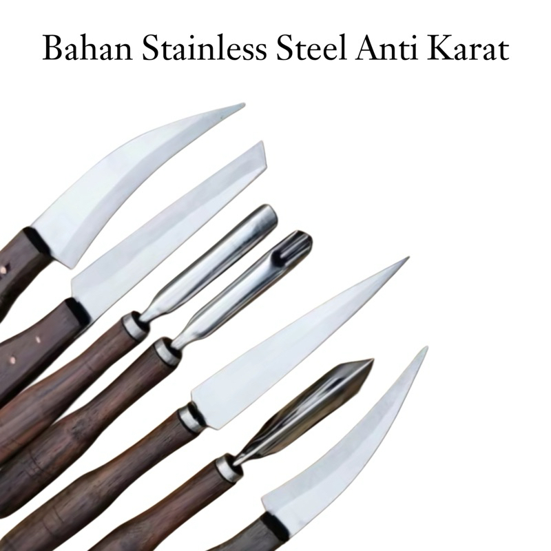 termurah pisau garnish set isi 7 / pisau tumpeng ukir sayur / pisau ukir buah dan sayur