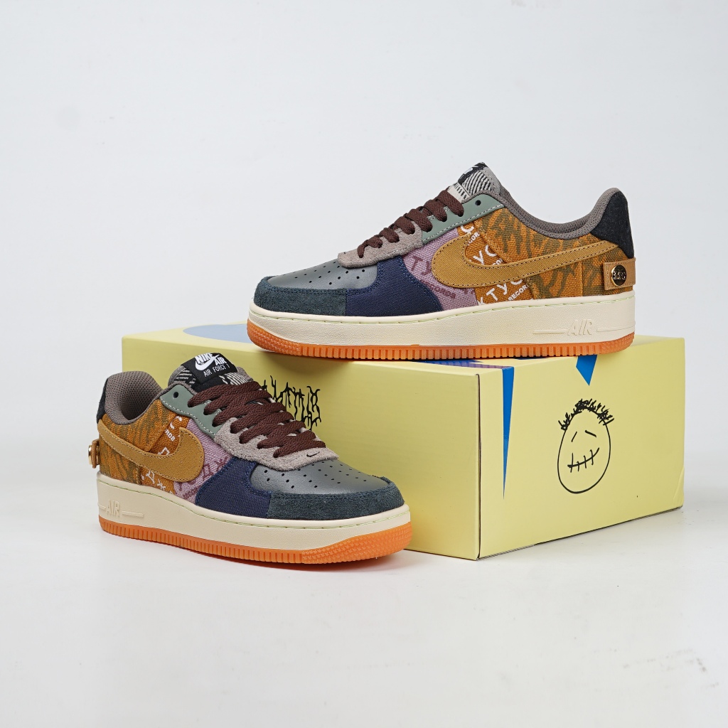 Sepatu Nike Air Force 1 Low Travis Scott Cactus Jack