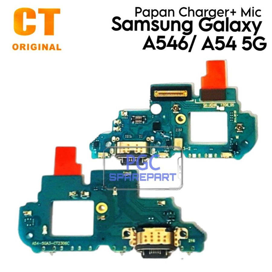 Papan Konektor PCB Charger Mic Samsung Galaxy A54  A54 5G  SM-A546V  SM-A546U  SM-A546U1  SM-A546B  