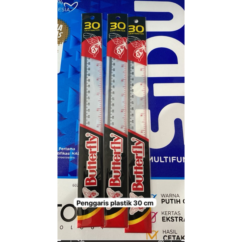 

PENGGARIS PLASTIK 30 CM BUTTERFLY