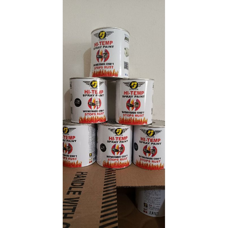 CAT HI TEMP/CAT ANTI PANAS/CAT KNALPOT/CAT BLOK MESIN RJ LONDON UKURAN 800 ML WARNA SILVER DAN HITAM