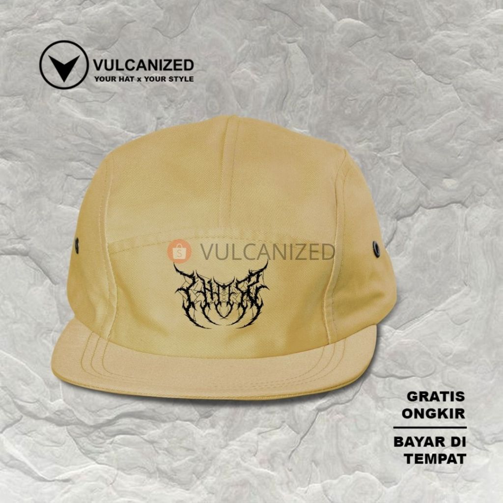 Intis Topi 5 Panel Metal - Cream Topi Pria