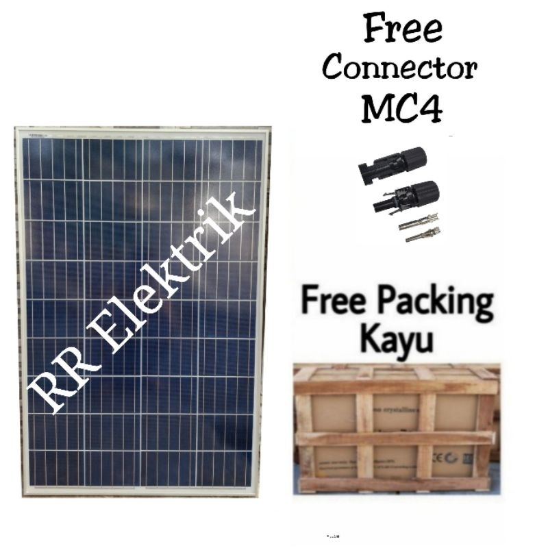 Solar Panel Solar Cell Panel Surya Maysun 100wp Poly 100 Wp Polycrystalline