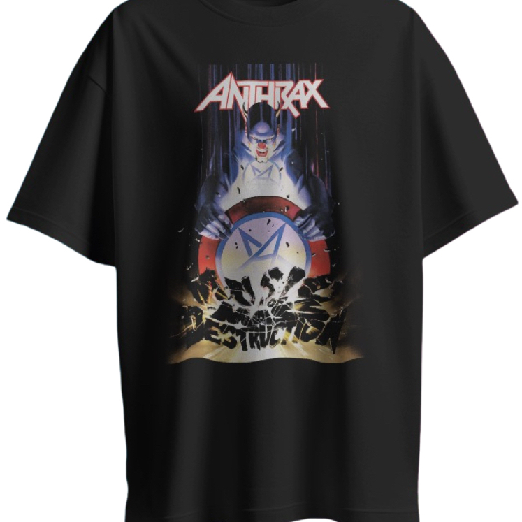 T-Shirt Baju Kaos Band Anthrax - Music Destruction