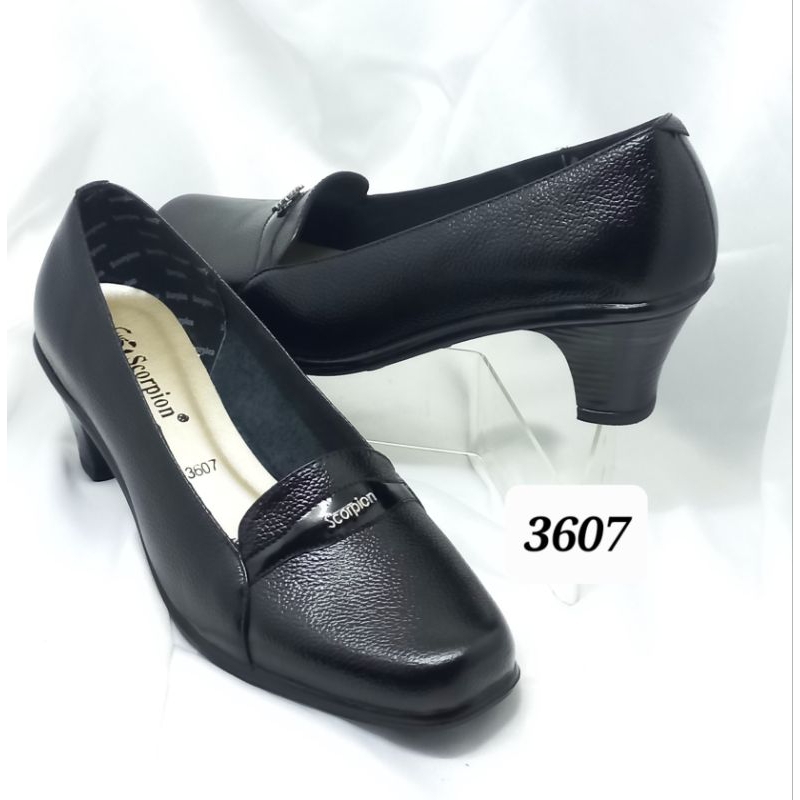 Sepatu Scorpion - 3607 Sepatu Kulit Pantofel Wanita Hak 5cm