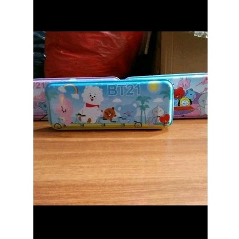 

(BISA COD)PROMO kotak pensil BTS karakter cewe cowo kaleng