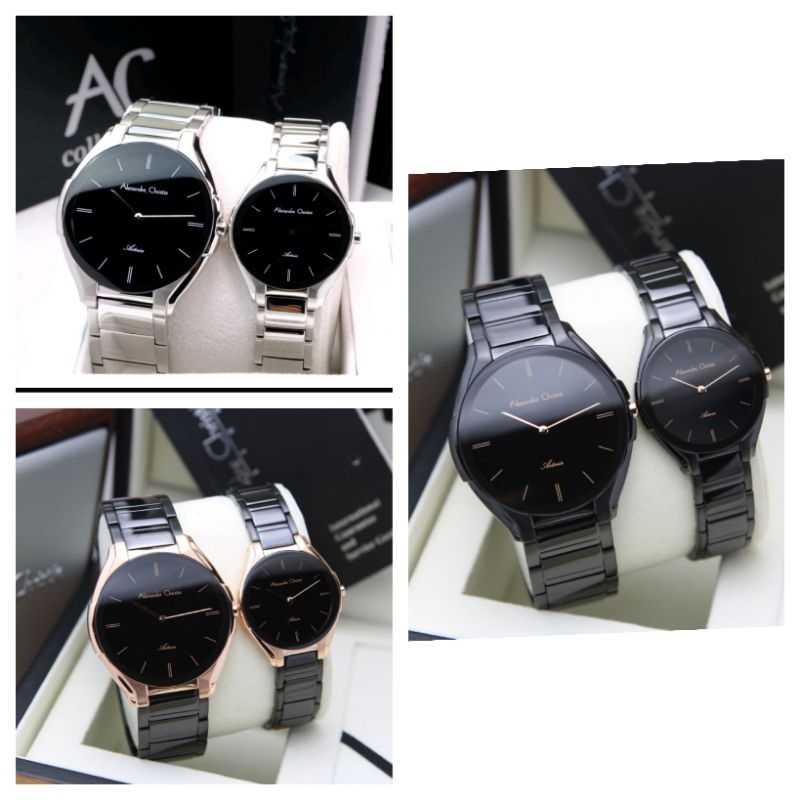 Alexandre Christie Ac 8610  Jam tangan couple Rantai Original