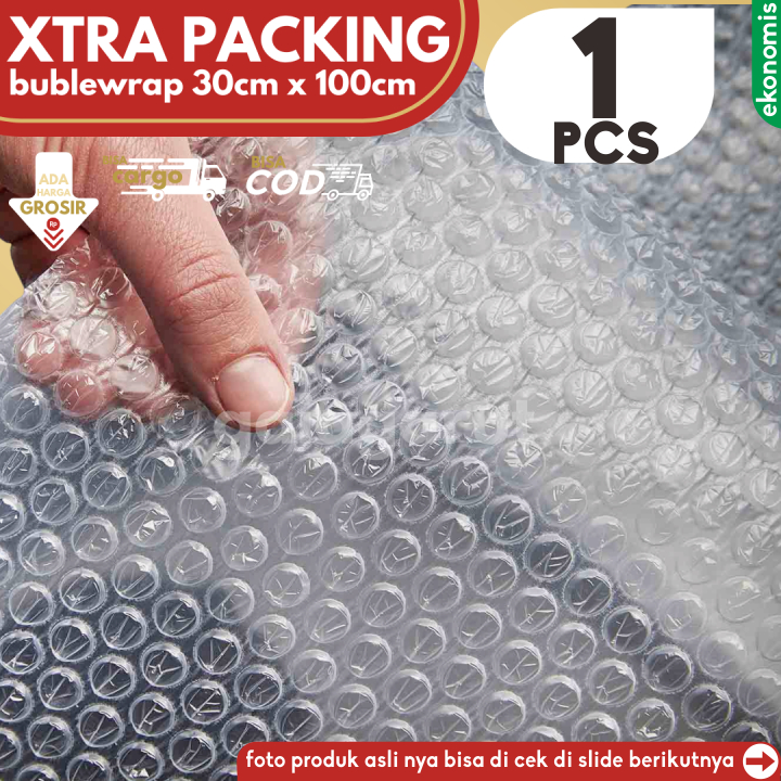 

PACKING TAMBAHAN BUBLEWRAP 1pcs ukuran 30cm x 100cm by GG (Bisa COD/Grosir/Kargo)