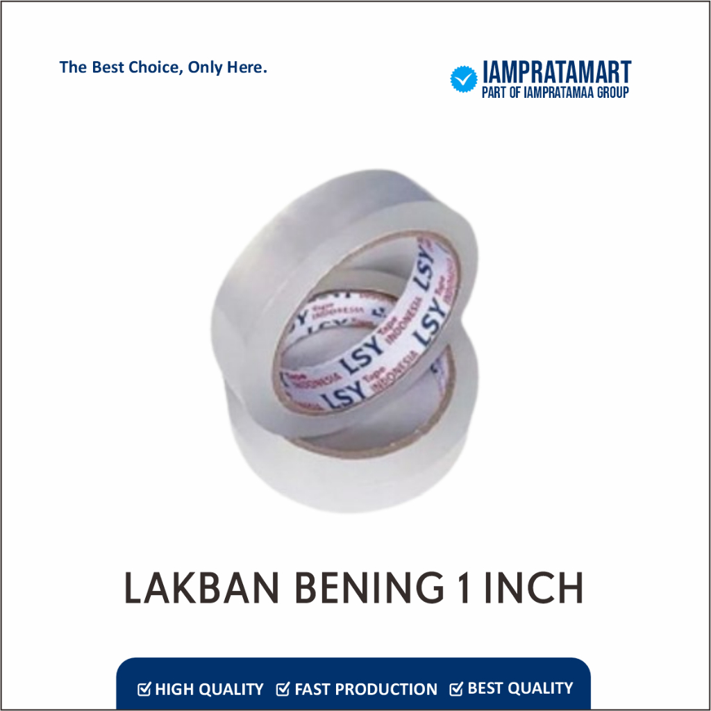 

IAMPRATAMART - ISOLASI / SOLASI / LAKBAN SEDANG 24MM X 100Y 1 INCH