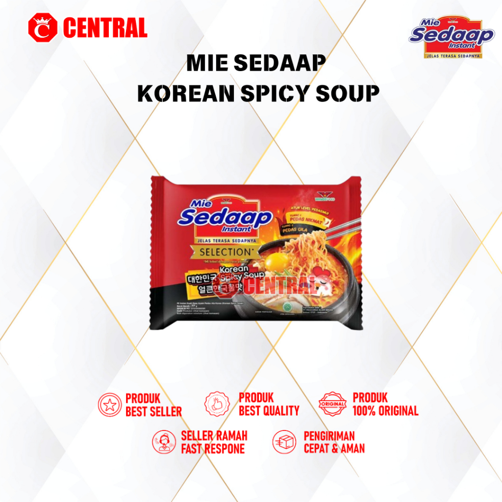 

MIE SEDAAP SELECTION KoreaN Spicy Soup ECER/BOX 40pcs
