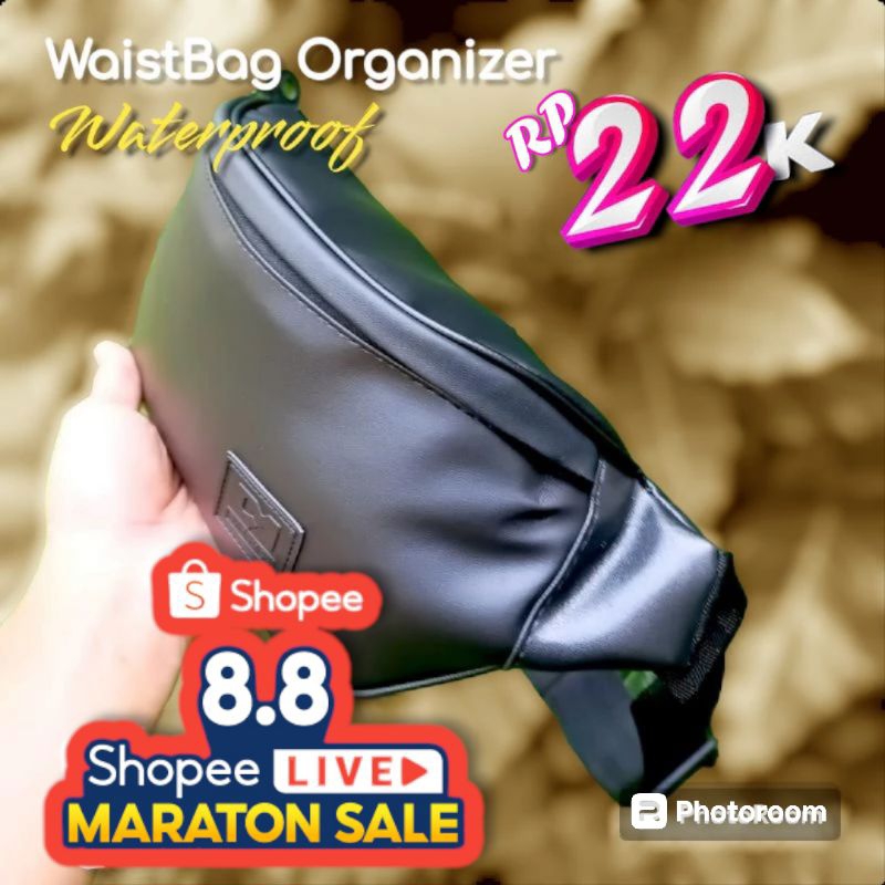 Tas Selempang Pria Dwanmiss (DM) Anti Air Kulit PU