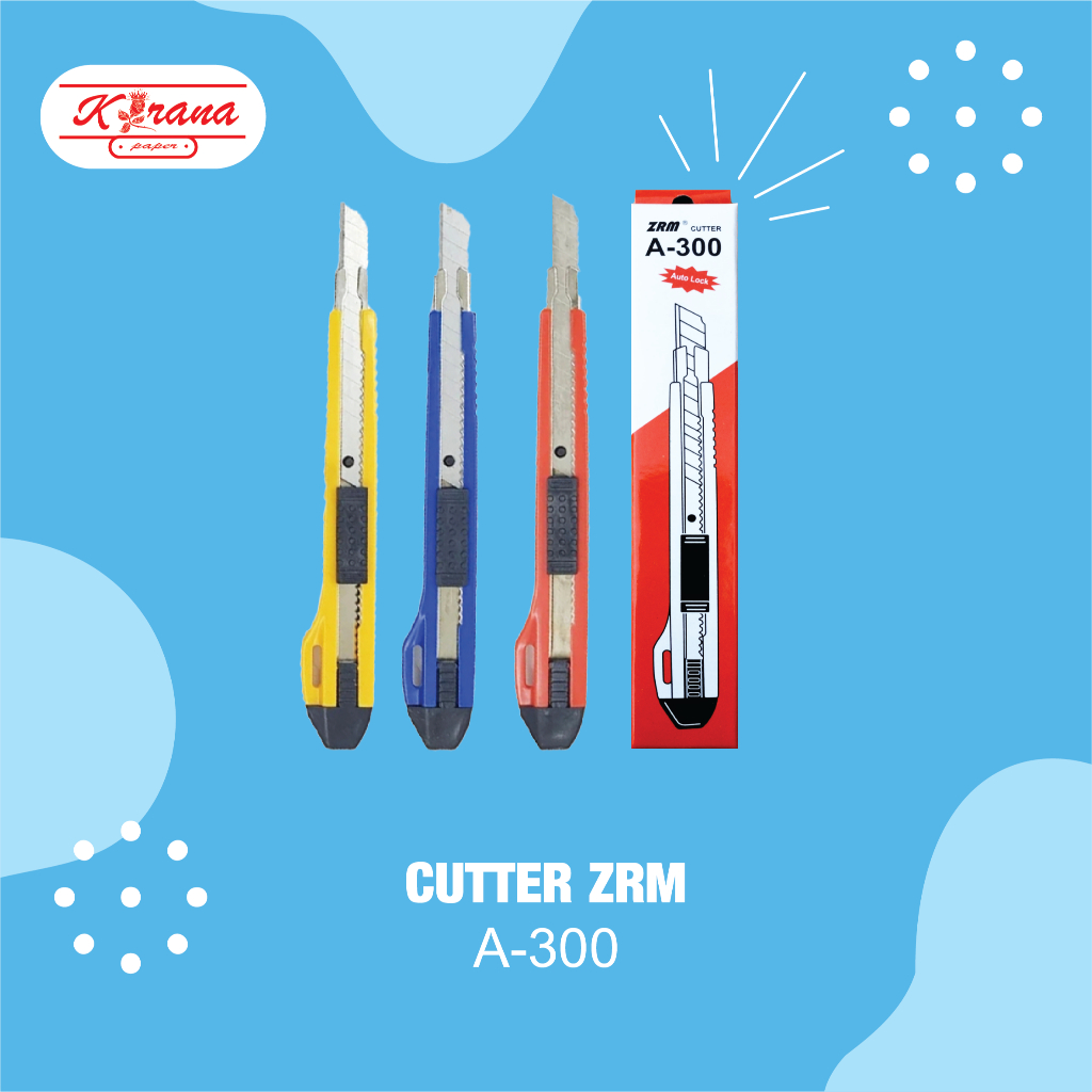 

Pisau Cutter ZRM A-300 Auto Lock
