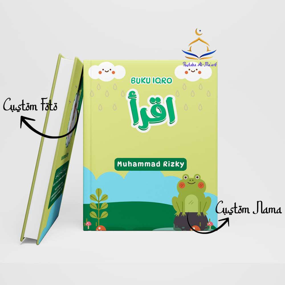 Iqro Custom Milenial Custom Nama Dan Foto Desain Full Color