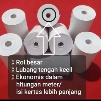 

paket 1 box kertas thermal struk kasir PPOB printer 80mm struk kasir termurah 80*40mm isi kertas tebal
