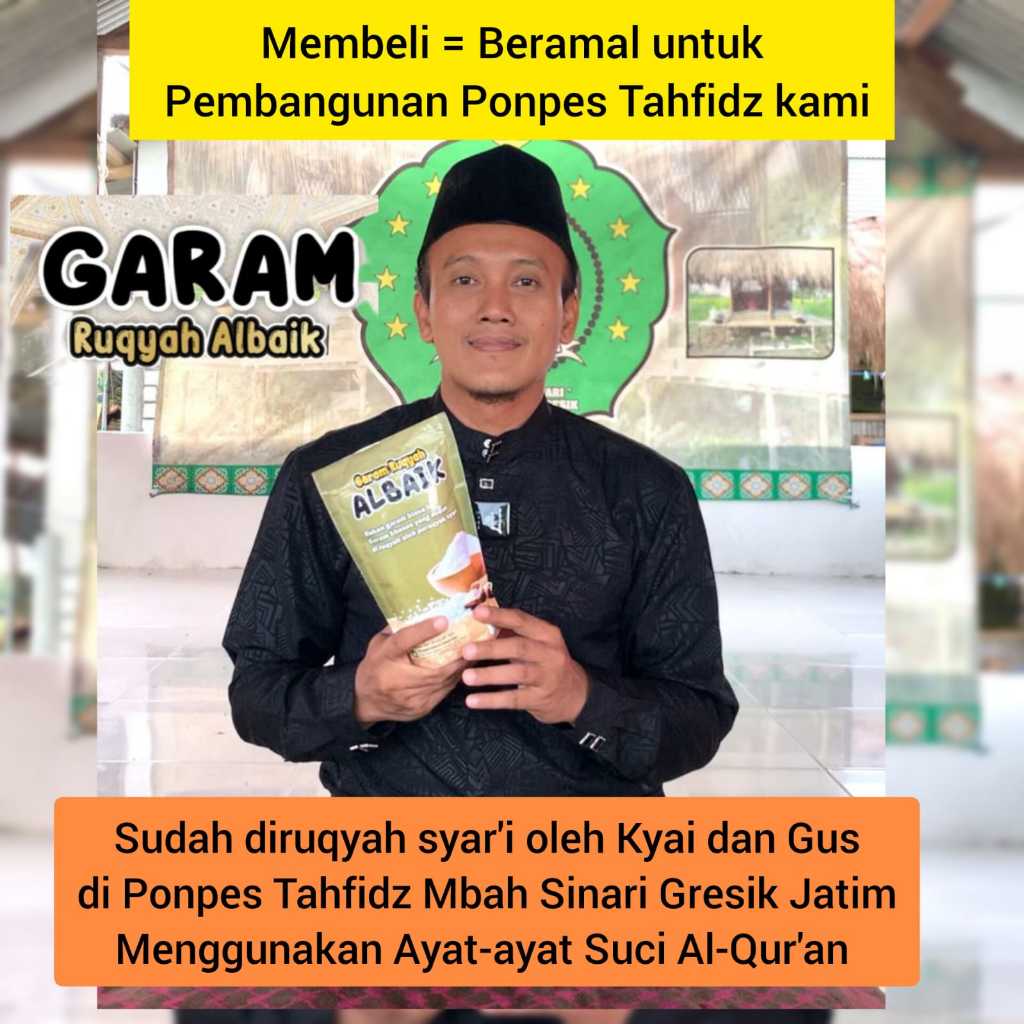 

Garam Ruqyah Albaik 500gr 750gr 1000gr - Garam Ruqyah 100% Asli di Ruqyah oleh Gus atau Kyai Garam Pengobatan Anak Rewel Menetralisir Segala Penyakir dan Gangguan Jin Garam Al-baik Garam Kesehatan