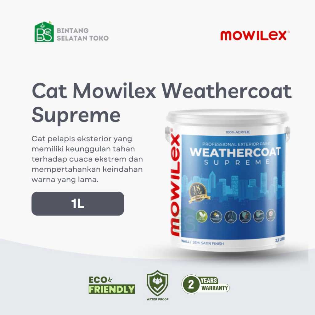 CAT MOWILEX WEATHERCOAT SUPREME/ MOWILEX WOODSTAIN / Water Base / 1 LITER