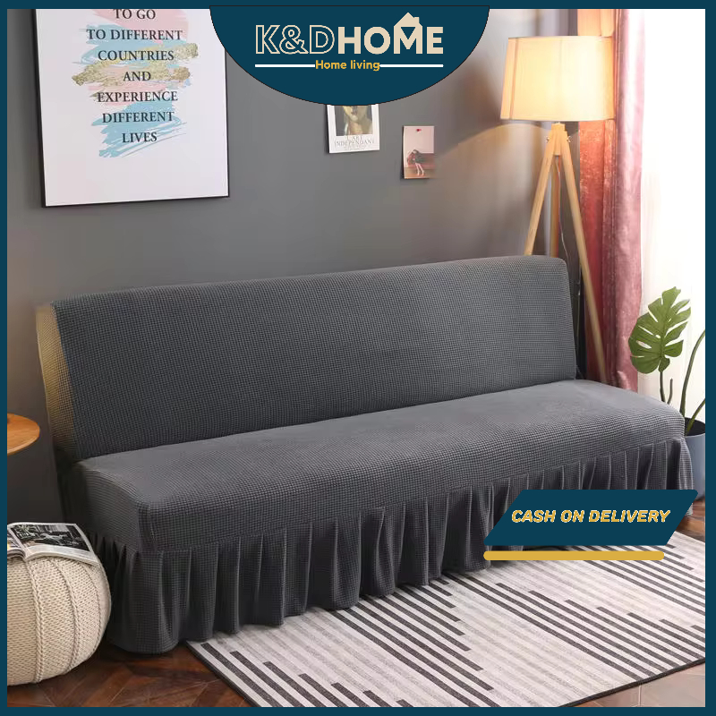Kiddy Cover Sofa Bed Lipat 2 Seater | Rumbai Penutup Selimut Sarung Sofa Elastis Cotton Universal