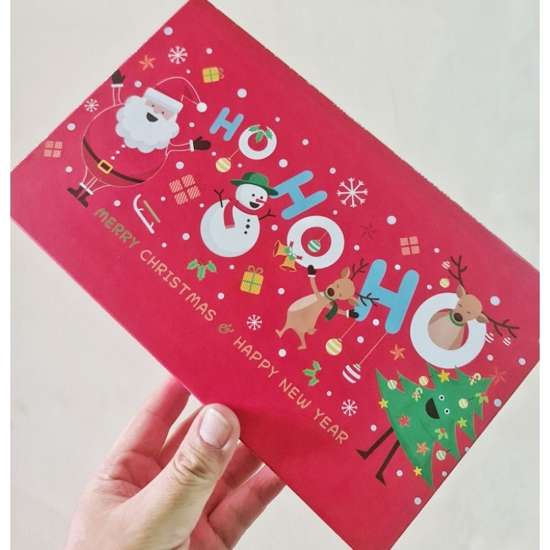 

5 pcs box packaging toples 350gr warna merah ukuran 25x15x7cm chritmas