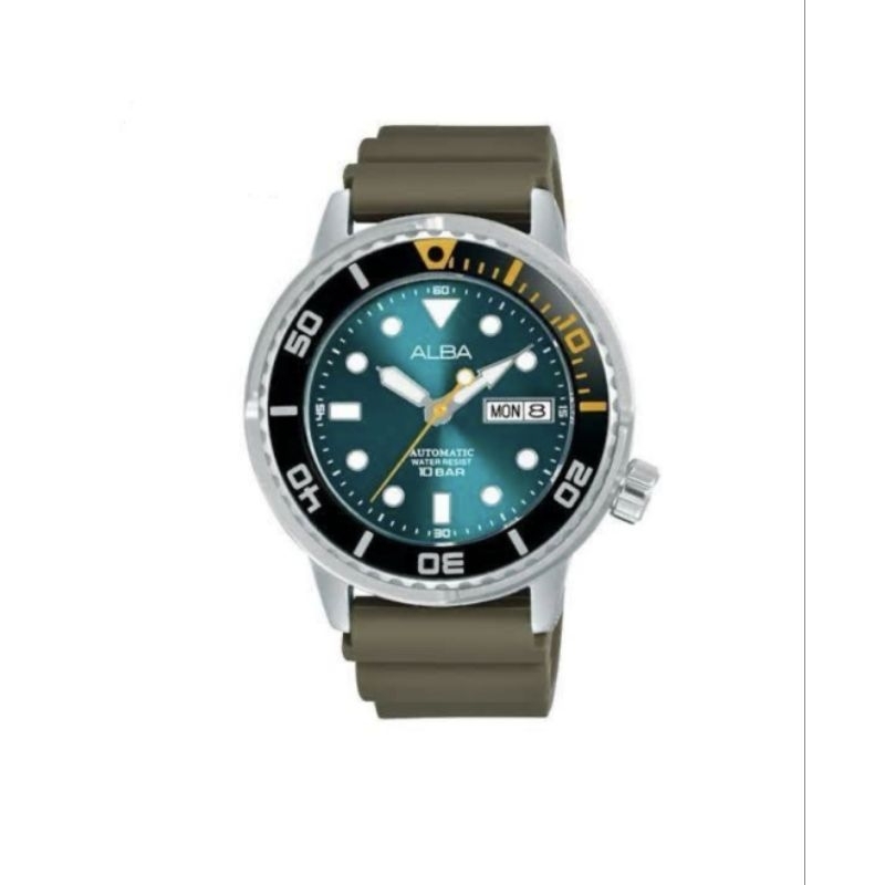Alba AL4249 Jam Tangan Pria Analog Automatic Strap Rubber Original