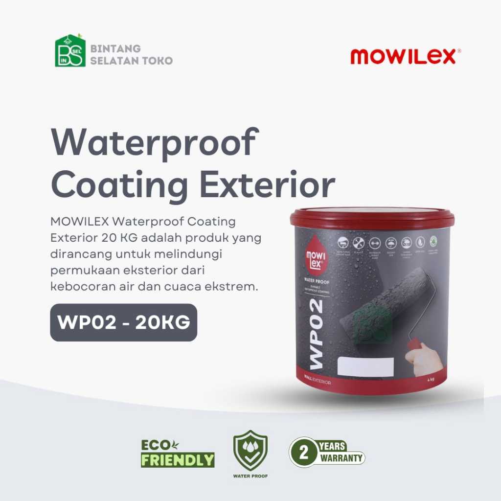 MOWILEX Waterproof Coating Exterior 20 KG (Cat Elastis Anti Bocor)