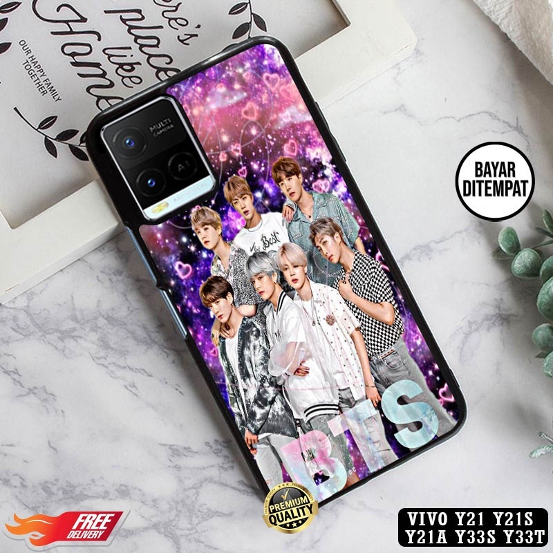 [COD]Promo Case Vivo Y21 Y21s Y21a Y33s Y33t Casing Hp Motif Bts 001 Aesthetic Bisa Type Lain Gambar