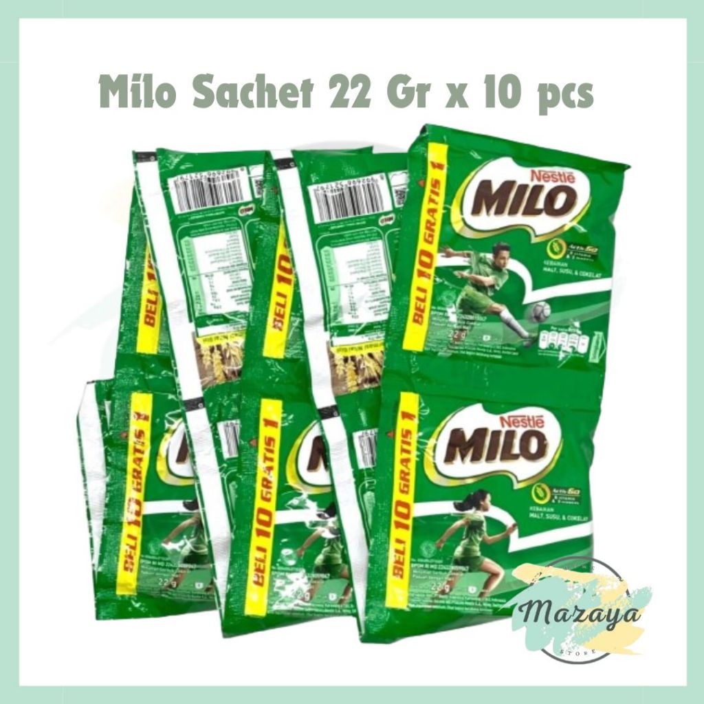 

MILO SACHET ACTIV GO 1 RENCENG ISI 10 PCS X 22 GR - MAZAYA HOMESTORE