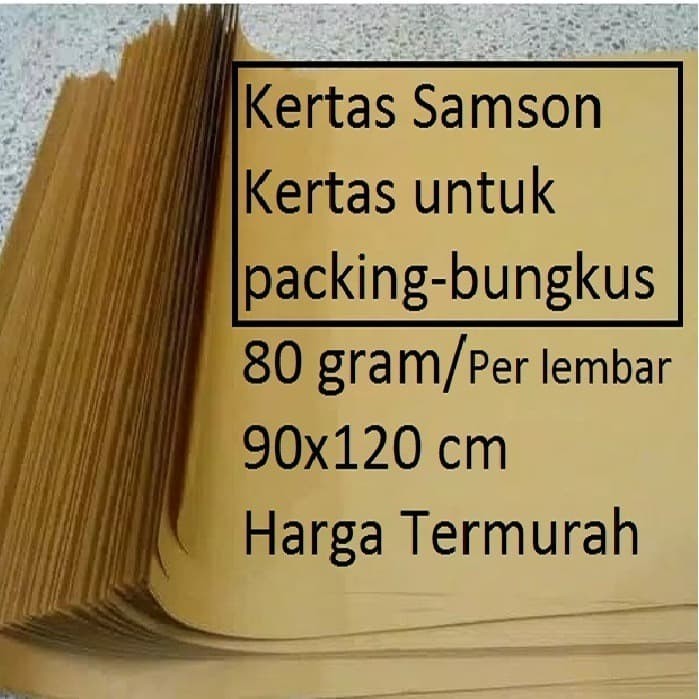 

Kertas Samson Cokelat Tebal 80gr ukuran 90x120cm Kertas Untuk Packing
