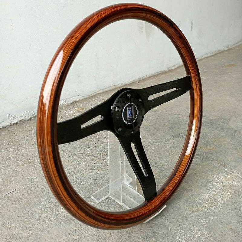 Stir Racing Nardi Kayu Semi Celong R15 Universal Hitam