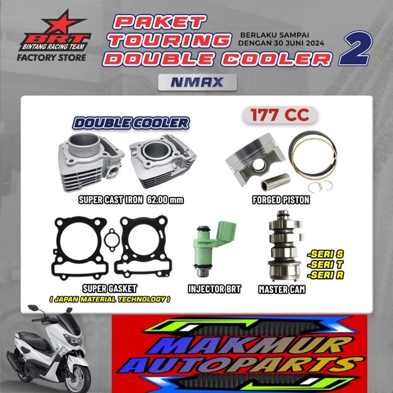 PAKET BORE UP BRT NMAX / AEROX DOUBLE COOLER 2 - BINTANG RACING TEAM BRT
