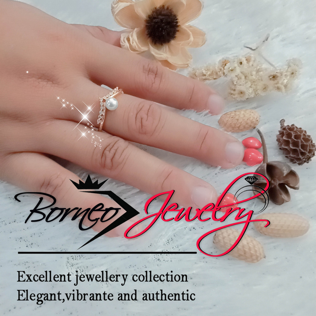 BJ-A37 Cincin Titanium Wanita Emas imitasi Tidak mudah luntur anti karat