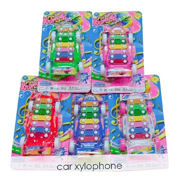 Mainan Anak Alat Musik Xylophone/ Mainan Anak Musik Gamelan Bentuk Mobil