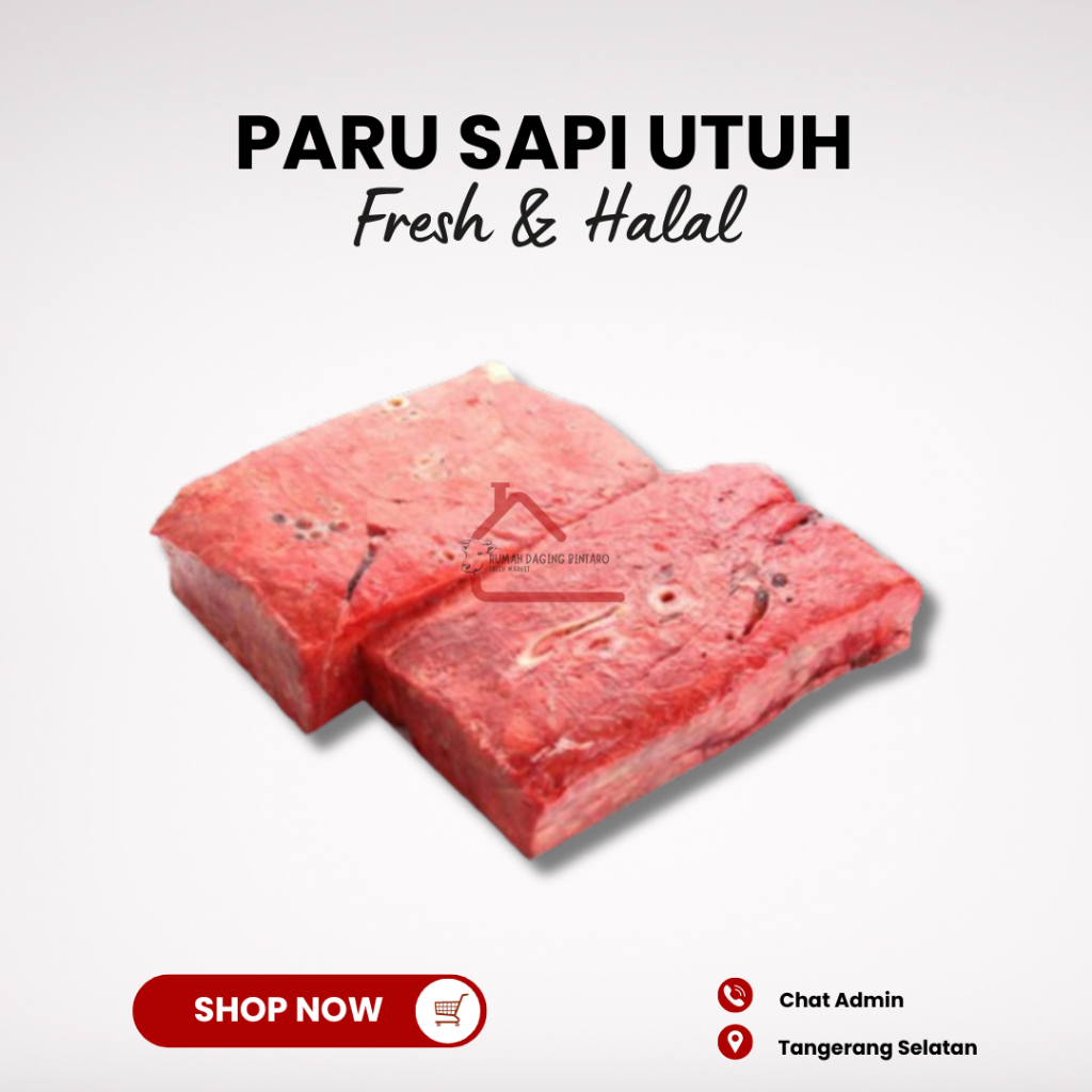 

Paru Sapi Utuh Fresh Halal 500gr Tangerang Selatan