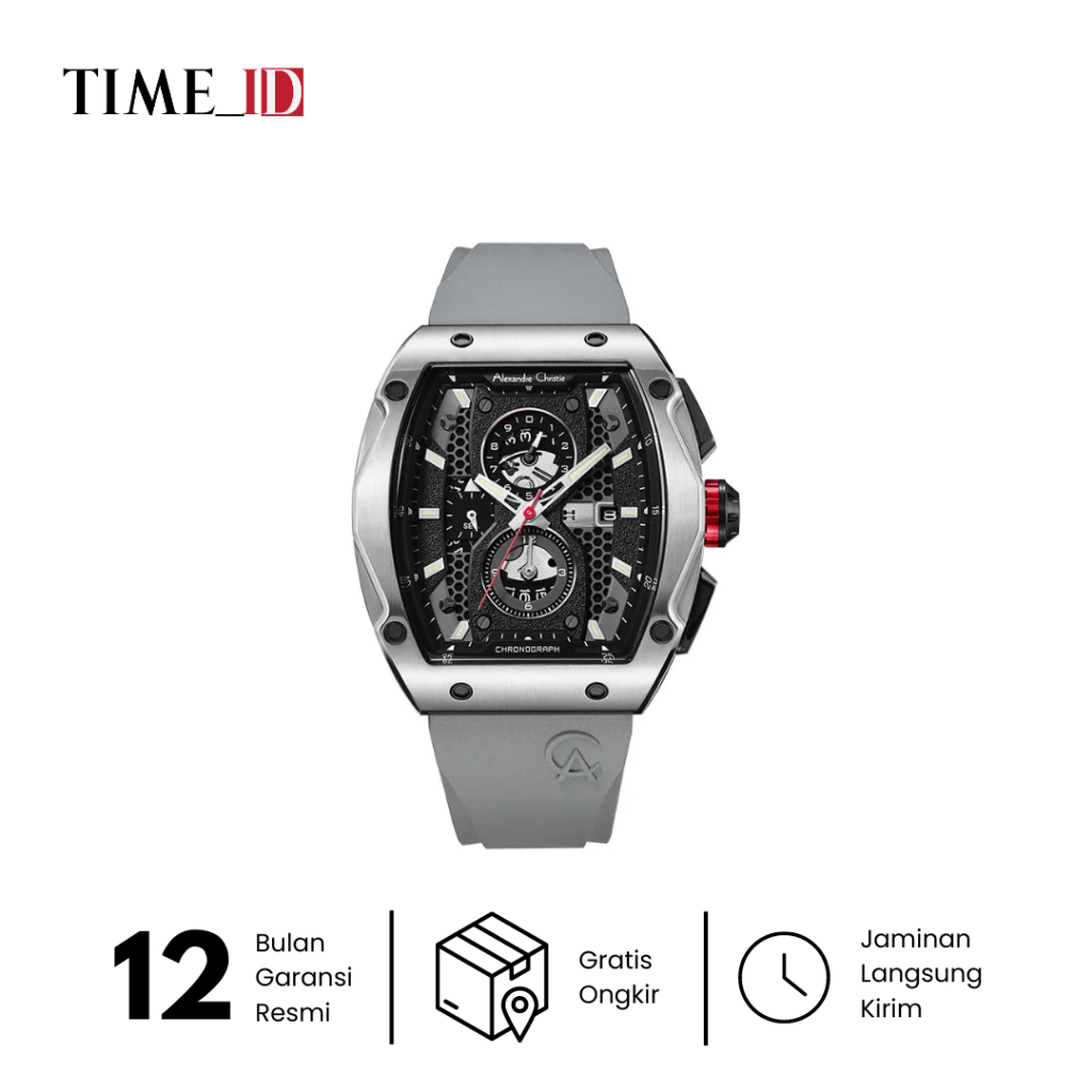 Jam Tangan Alexandre Christie AC 6608 Rubber Pria
