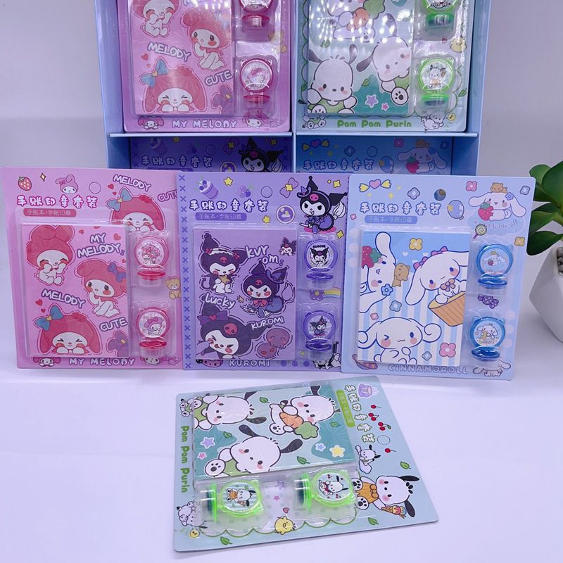 

[PREMIUM] Set Notebook & 2 Stamp Motif Sanrio / Buku Tulis Sanrio Lucu Dengan Stempel