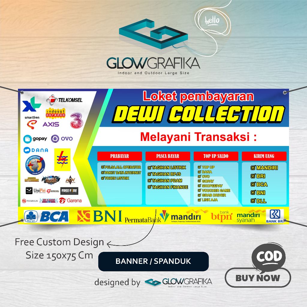 Cetak Spanduk Banner Loket Pembayaran