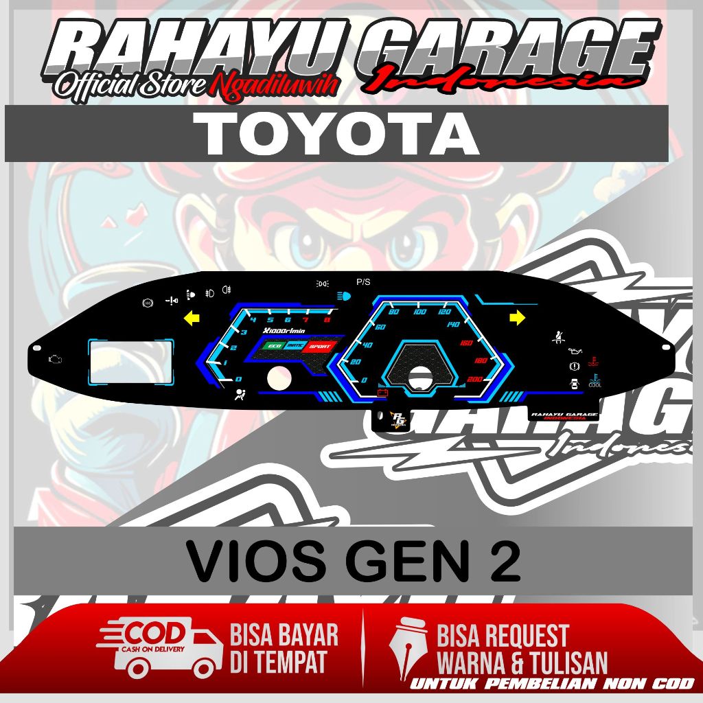 PAPAN SPEEDOMETER CUSTOM VIOS GEN 2