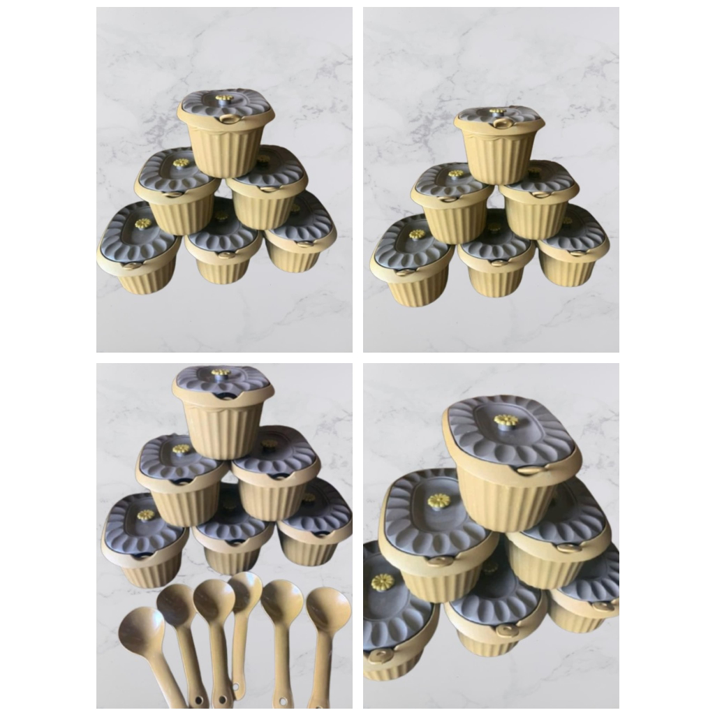 Basi Oval Plastik Gold / Wadah Penyimpanan Makanan Lauk Pauk Oval