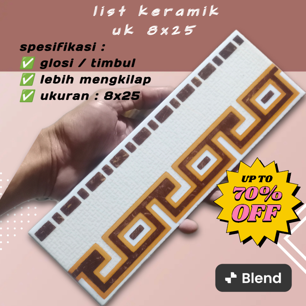 list keramik dinding murah minimalis motif arline brown ukuran 8x25 grosir list keramik dinding
