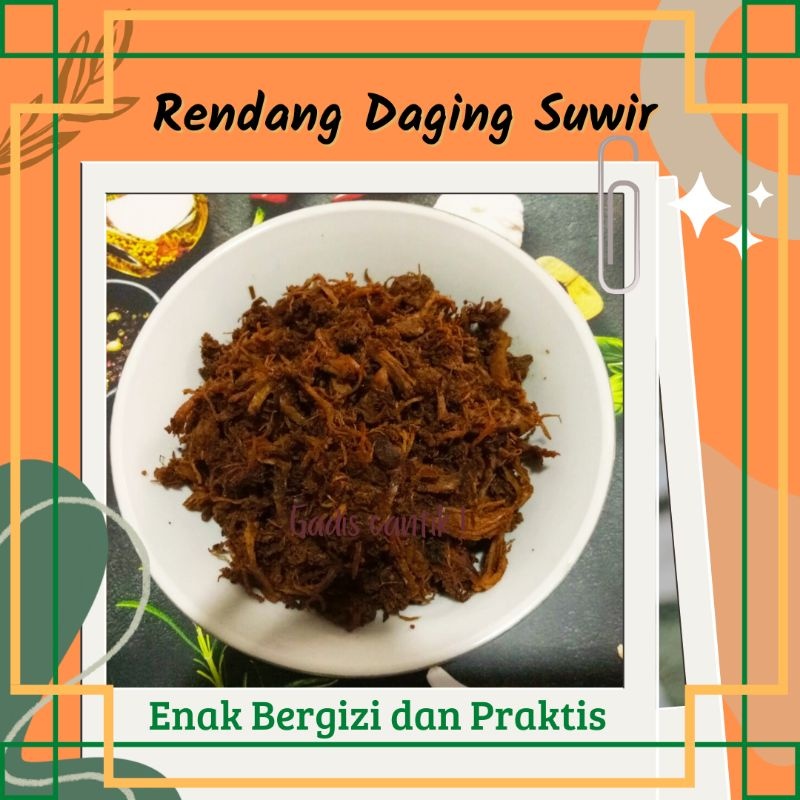 

RENDANG DAGING SUWIR RENDANG DAGING SAPI RENDANG ASLI MINANG MAKANAN BEKU ENAK SEHAT DAN BERGIZI